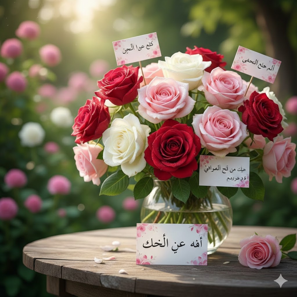 عبارات عن الورد