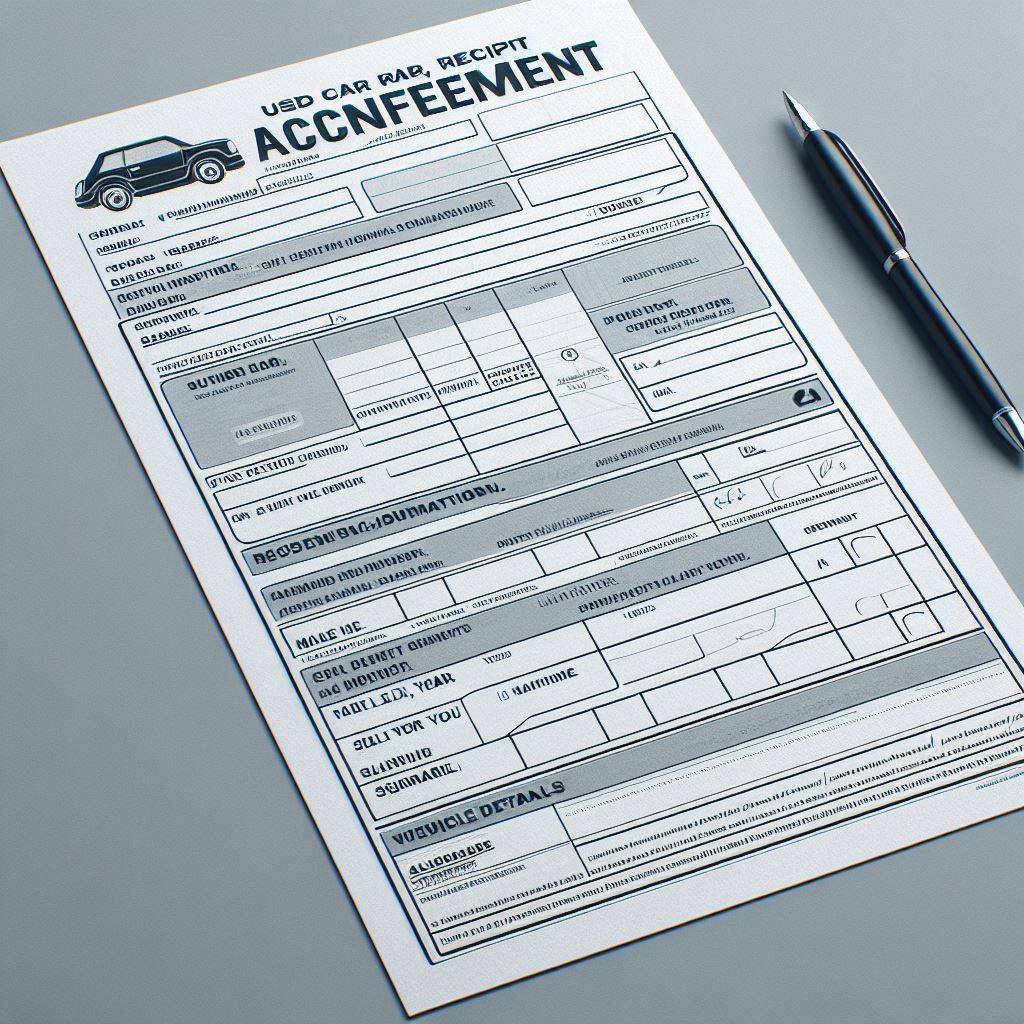 نموذج إقرار استلام سيارة مستعملة