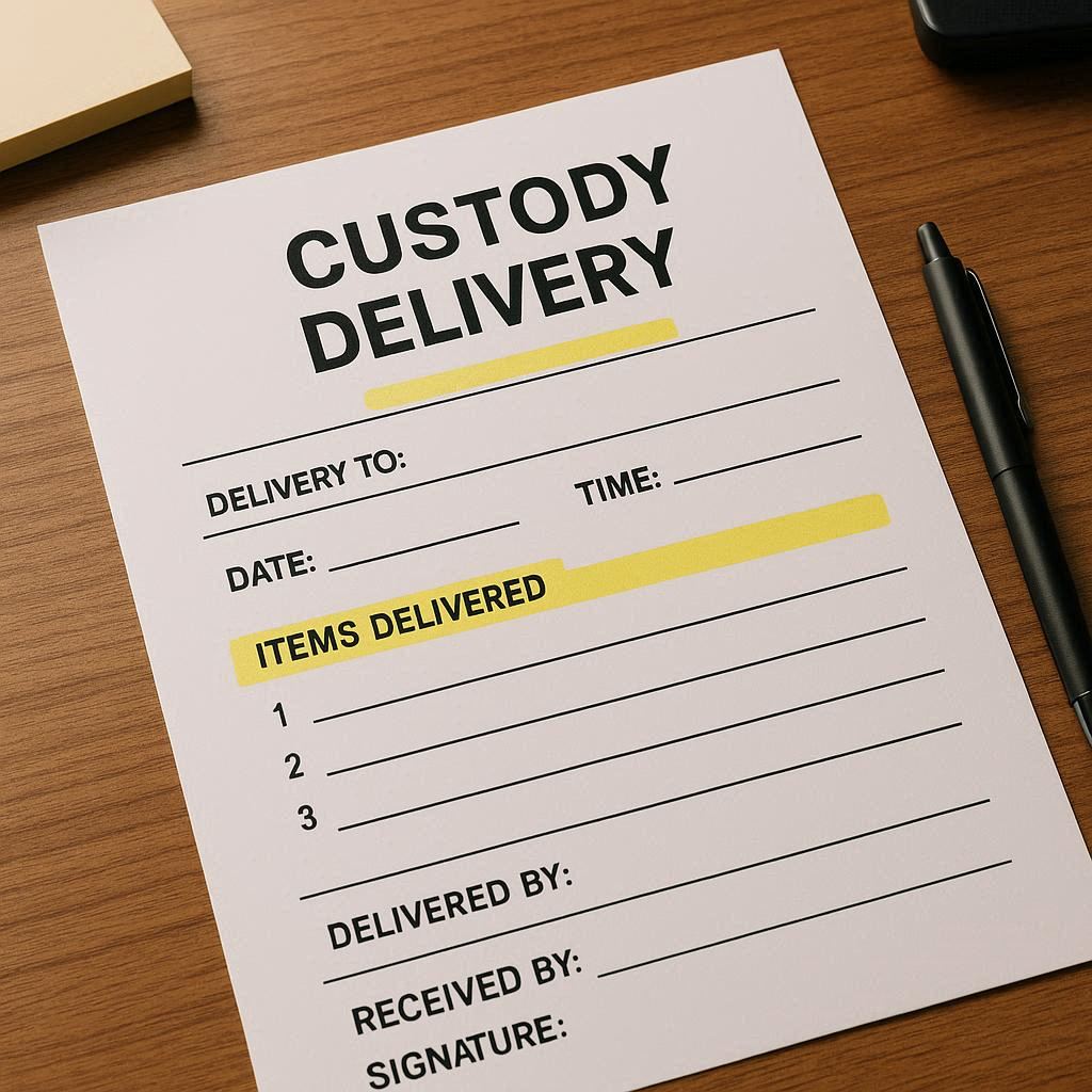 نموذج تسليم عهدة