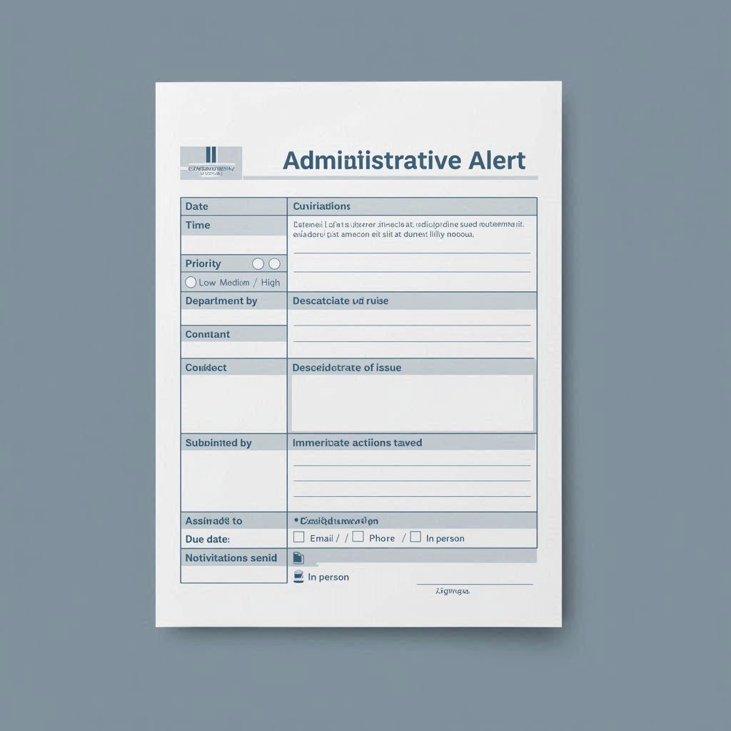 نموذج تنبيه اداري