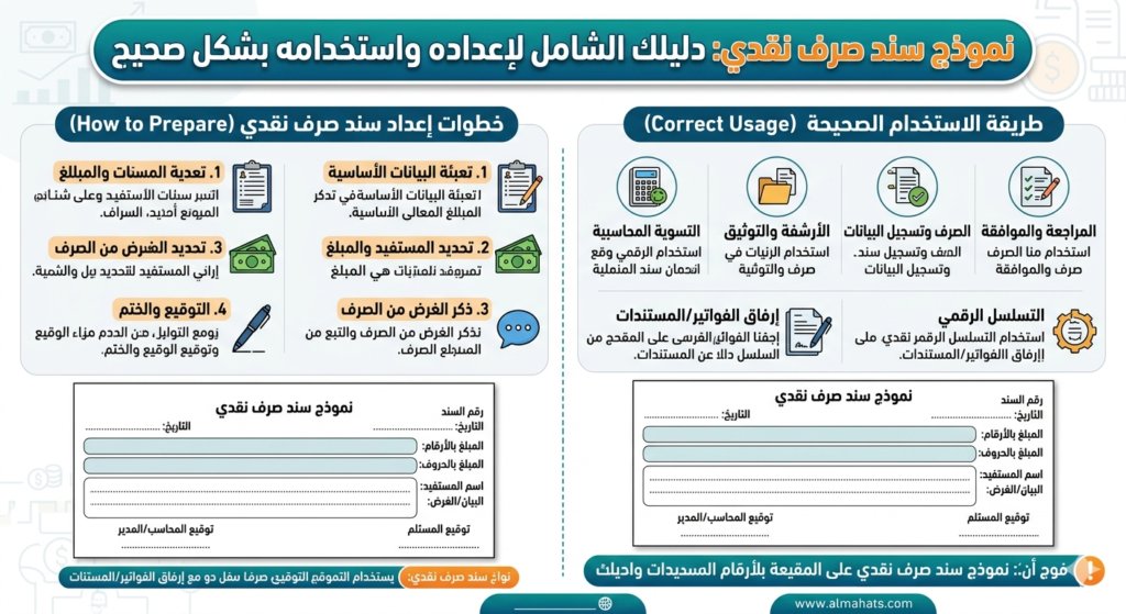 نموذج سند صرف نقدي