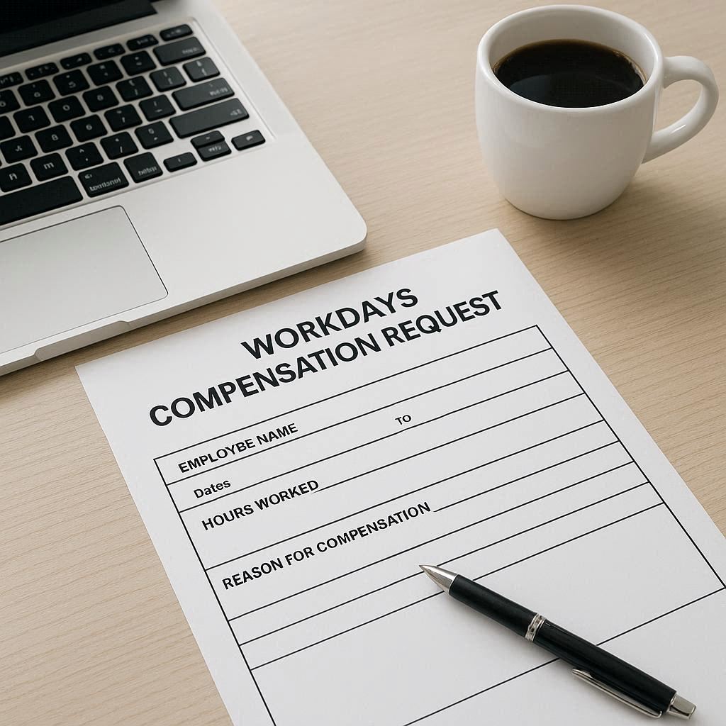 نموذج طلب تعويض أيام عمل