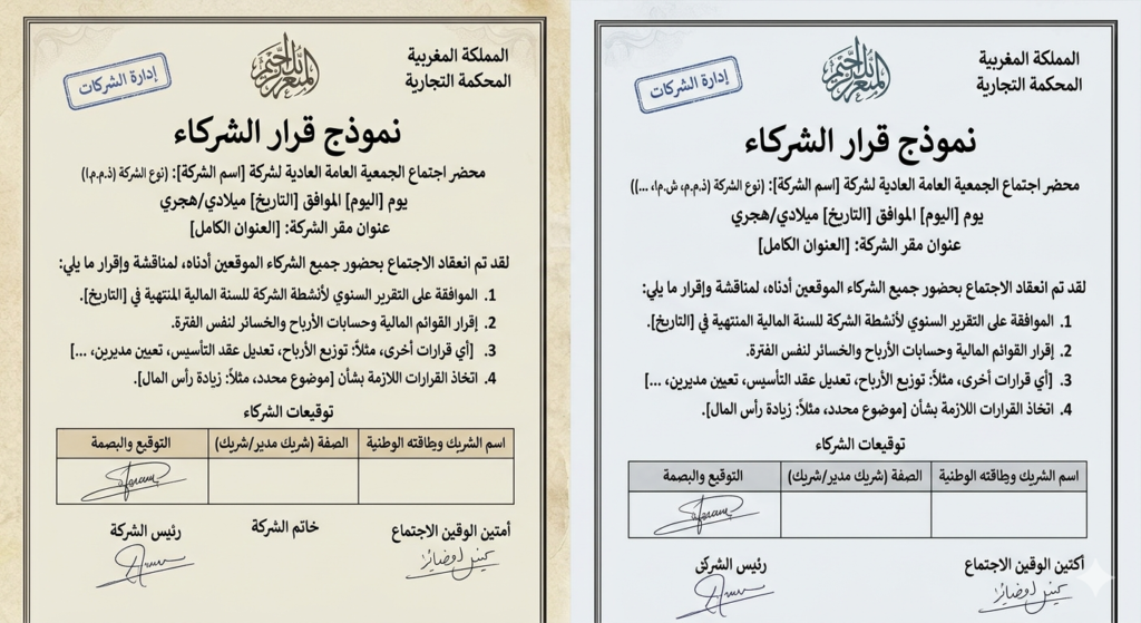 نموذج قرار الشركاء