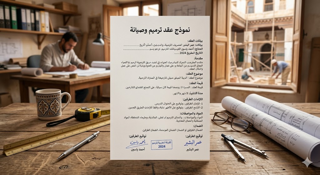 نموذج عقد ترميم